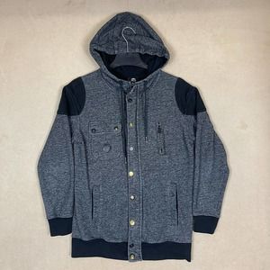 Jinx Mens M Hoodie Jacket Gray Pocket Regular‎ Fit